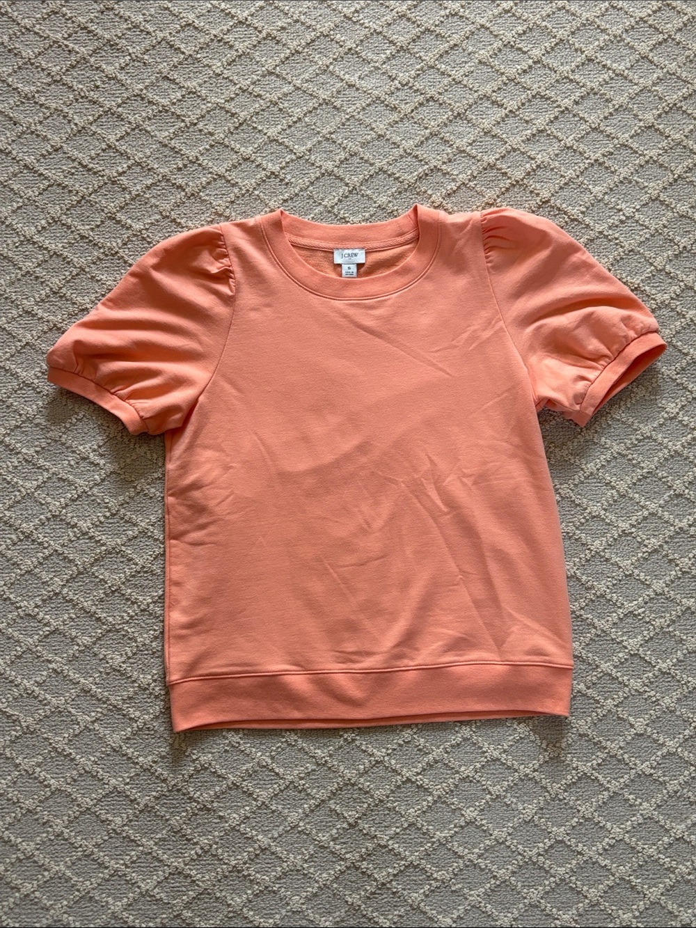 J. Crew Factory Puff Sleeve Crewneck Top